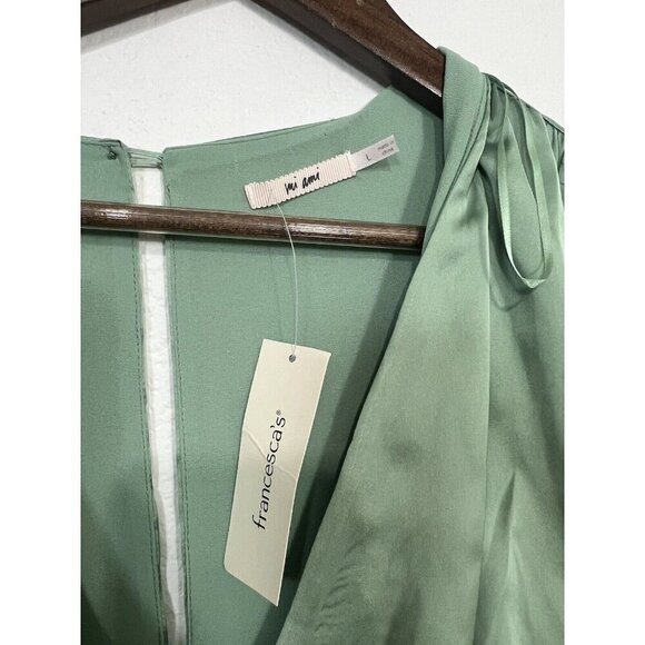 NWT Francesca’s Green Romper Pockets Mint Size Large - Picture 2 of 10